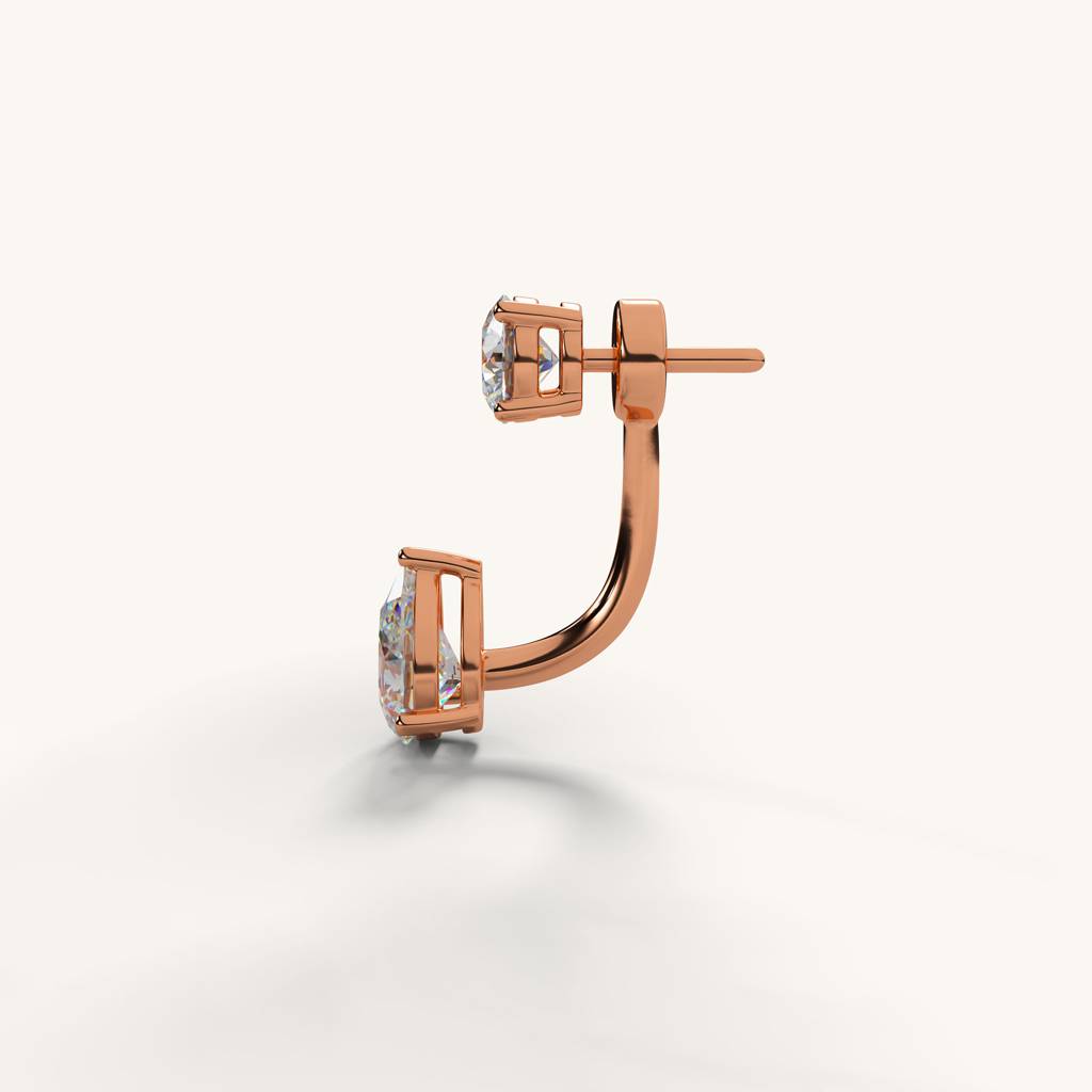 Glitz Convertible Studs In 92.5 Sterling Silver : WH-ER-174-RG