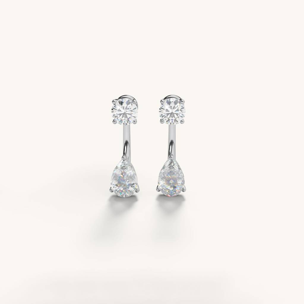 Glitz Convertible Studs In 92.5 Sterling Silver : WH-ER-174-SL