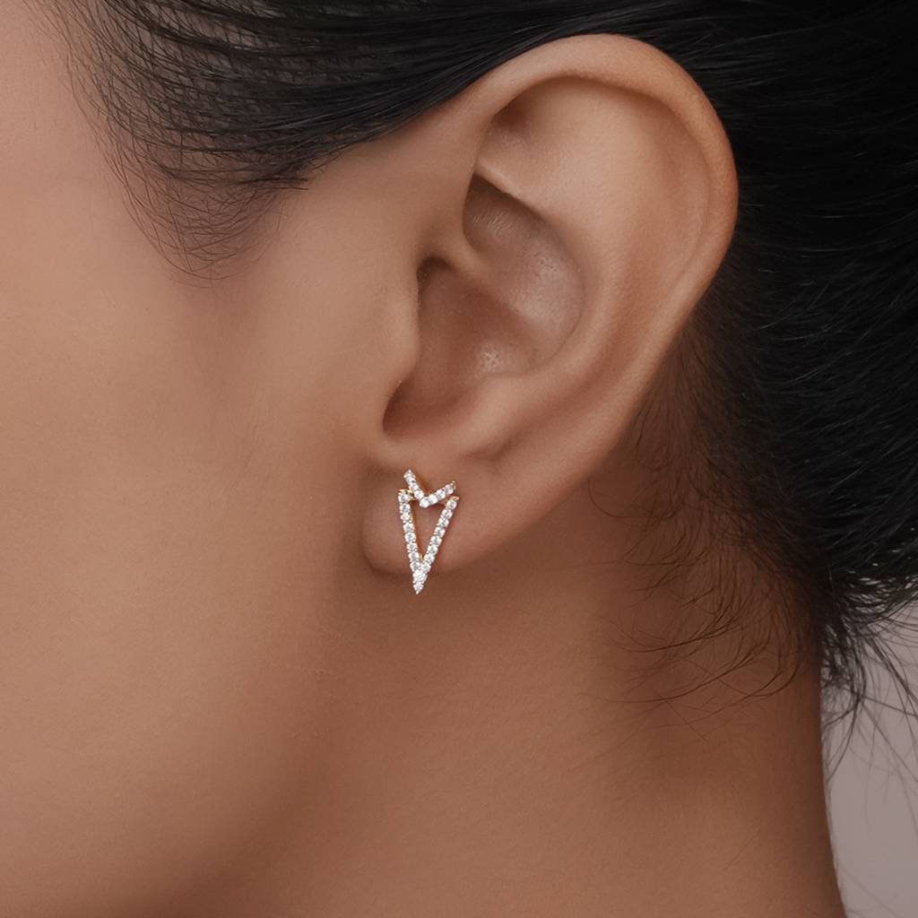 Prism Pop Studs In 92.5 Sterling Silver : WH-ER-179-GD