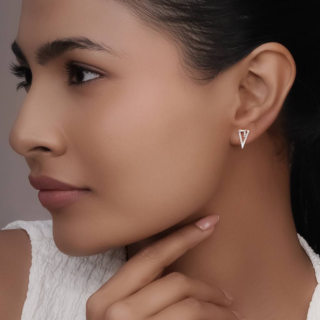 Prism Pop Studs In 92.5 Sterling Silver : WH-ER-179-GD