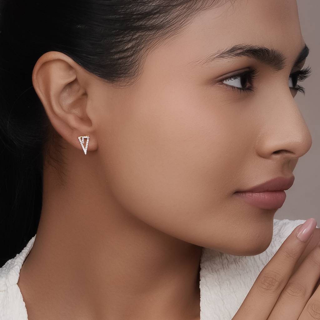Prism Pop Studs In 92.5 Sterling Silver : WH-ER-179-GD