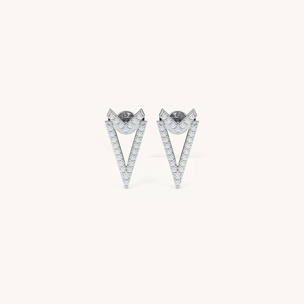 Prism Pop Studs In 92.5 Sterling Silver : WH-ER-179-SL