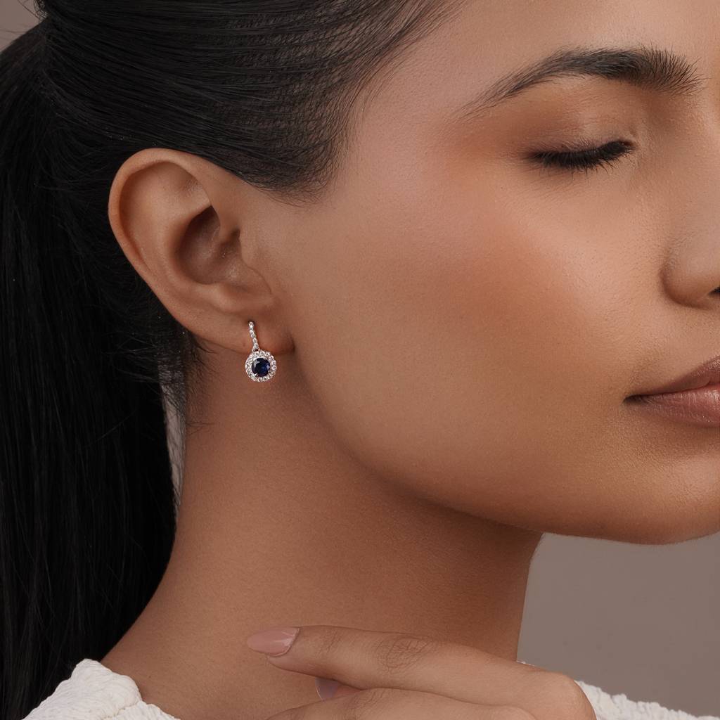 Royal Orbit Drops In 92.5 Sterling Silver : WH-ER-187-GD