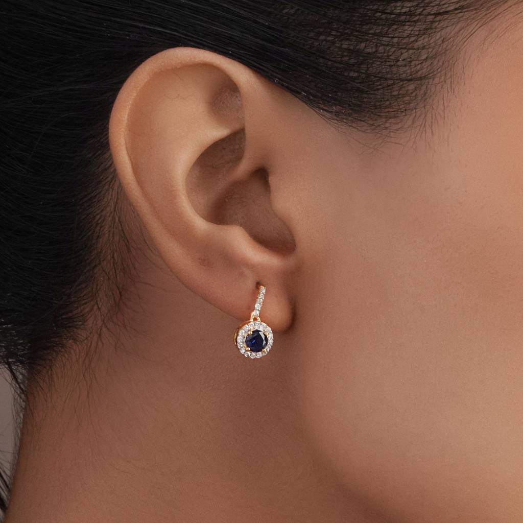 Royal Orbit Drops In 92.5 Sterling Silver : WH-ER-187-GD