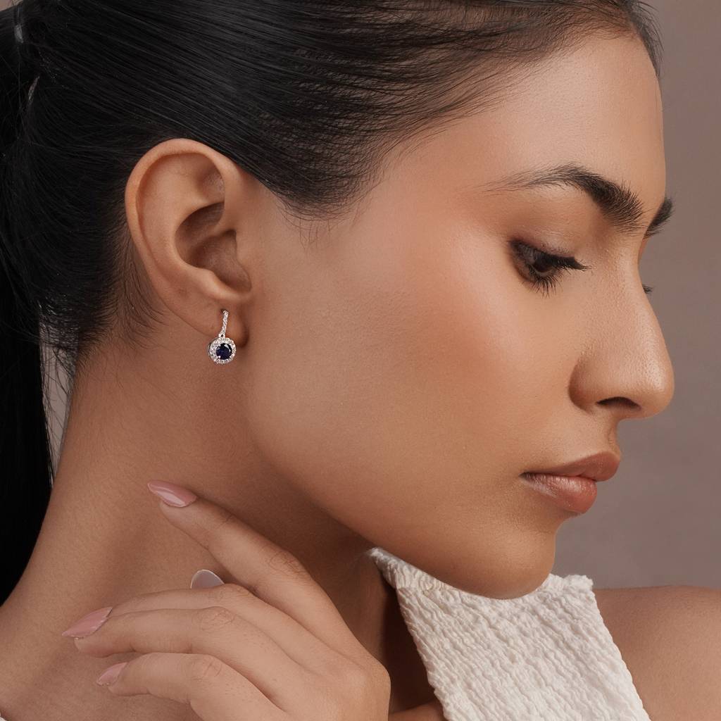 Royal Orbit Drops In 92.5 Sterling Silver : WH-ER-187-GD