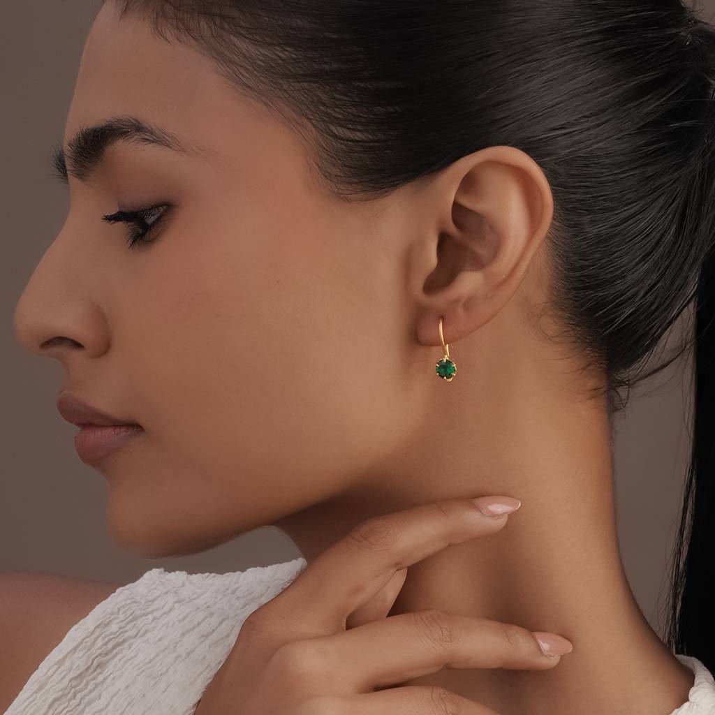 Gem Pop Drops In 92.5 Sterling Silver : WH-ER-189-GD