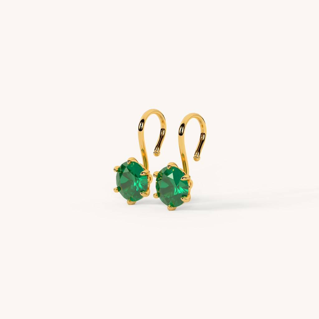 Gem Pop Drops In 92.5 Sterling Silver : WH-ER-189-GD