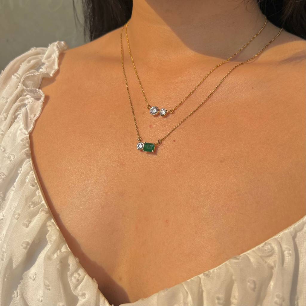 Twin Moon Necklace : WH-NK-083-GD