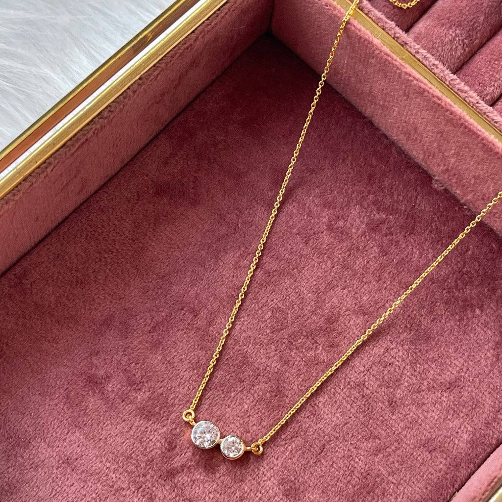 Twin Moon Necklace : WH-NK-083-GD