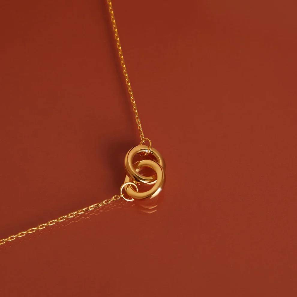 Connection Link 92.5 Sterling Silver Necklace : WH-NK-114-GD