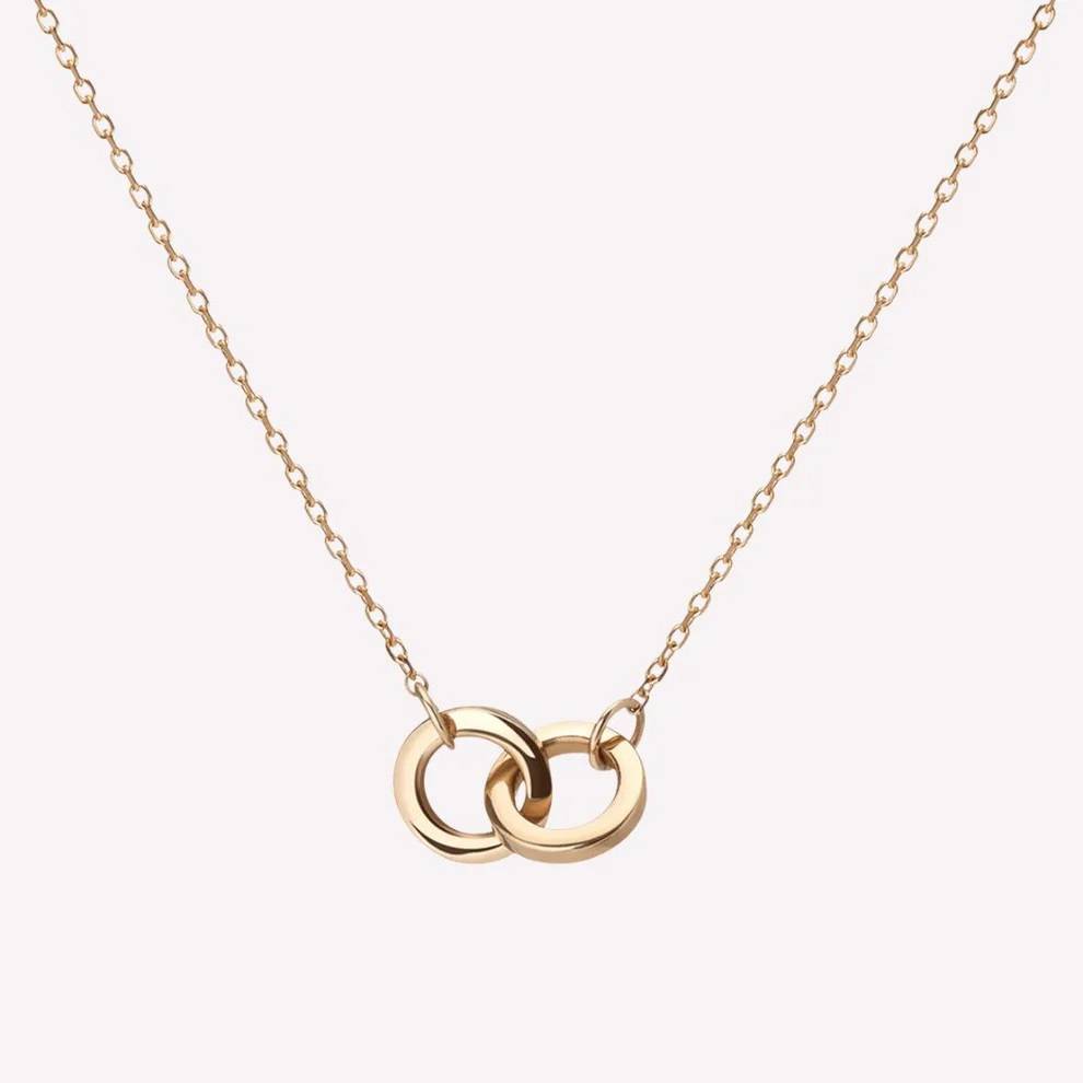 Connection Link 92.5 Sterling Silver Necklace : WH-NK-114-GD