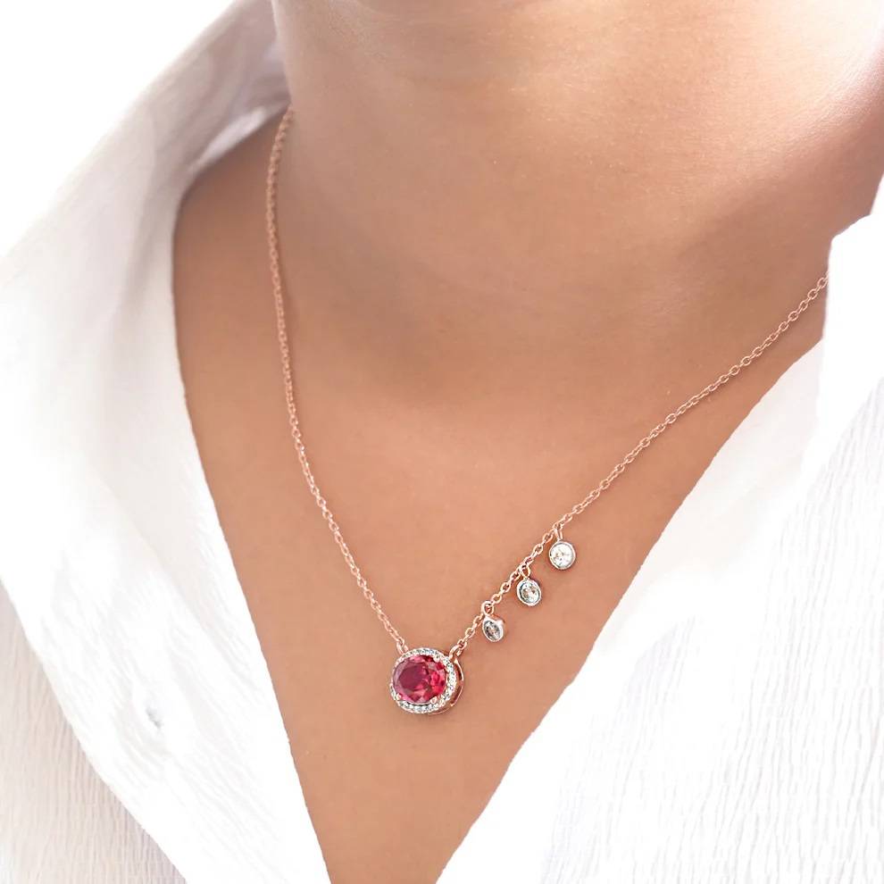 Ruby Diamond Necklace : WH-NK-140-GD