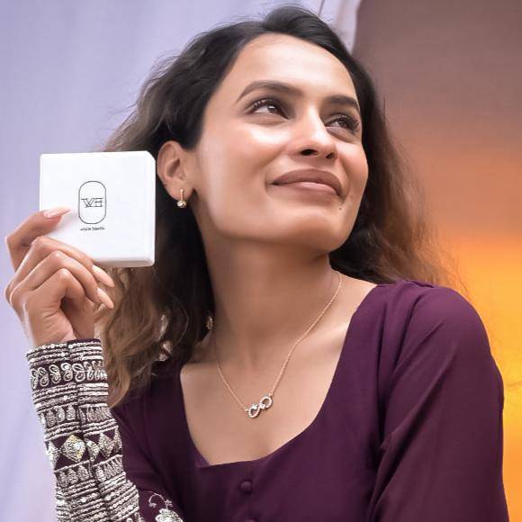 Eternal Infinity Spark Necklace In 92.5 Sterling Silver : WH-NK-146-GD