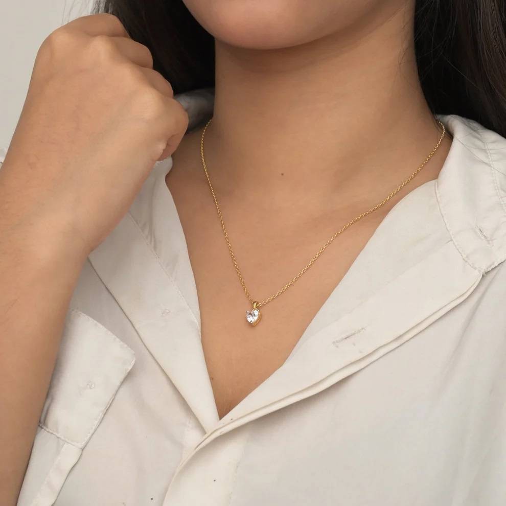 Heart Desire Pendant In 92.5 Sterling Silver : WH-NK-149-GD
