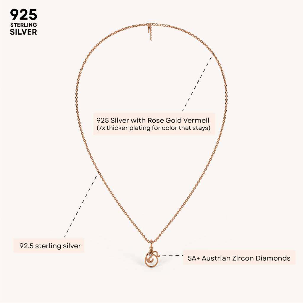 Ganpati Swirl Necklace In 92.5 Sterling Silver : WH-NK-GP-004-RG