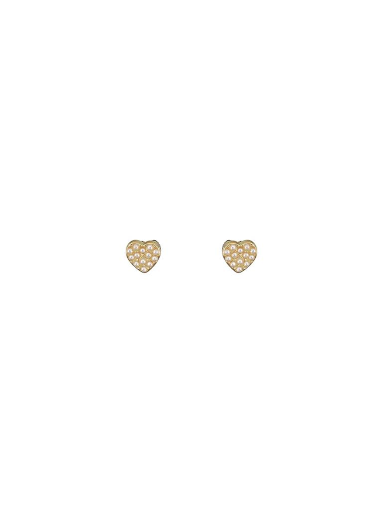Rose Gold-Plated Cz Studded Heart Shape Jewellery Set : WJ-JS23-NL0055