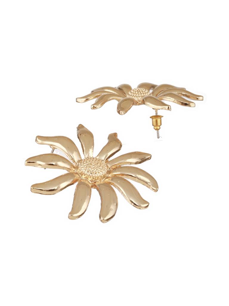 18K Gold Plated Floral Studs : WJ-JS24-ER0142