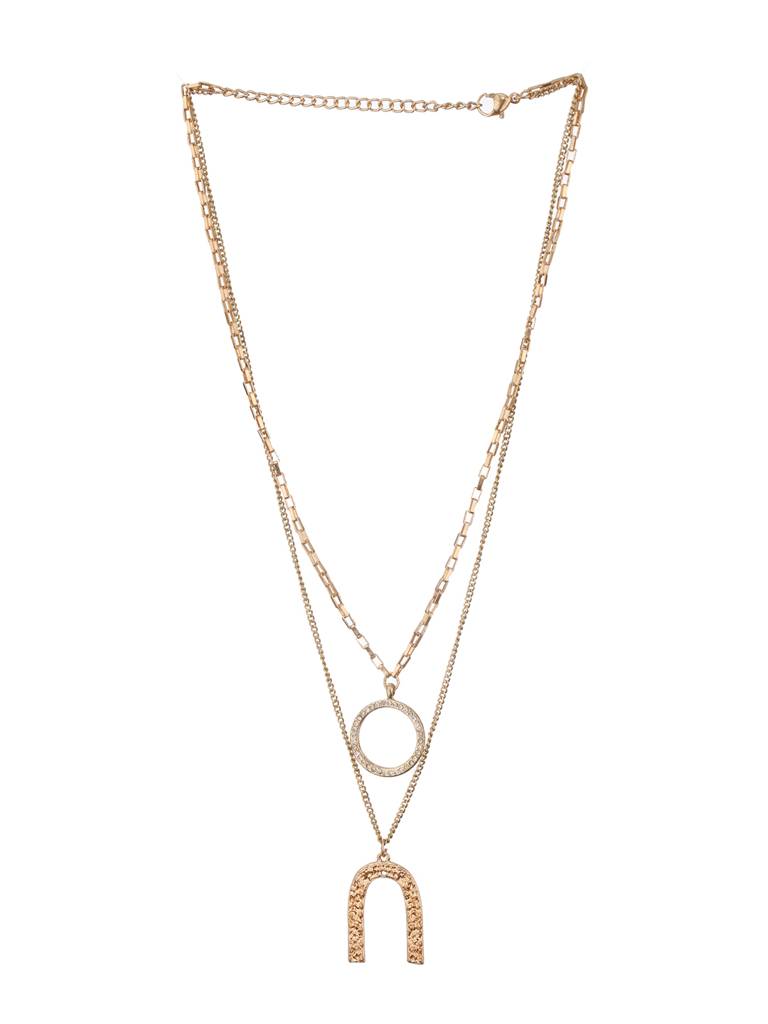 Gold-Plated Layered Necklace : WJ-JS24-NL0081