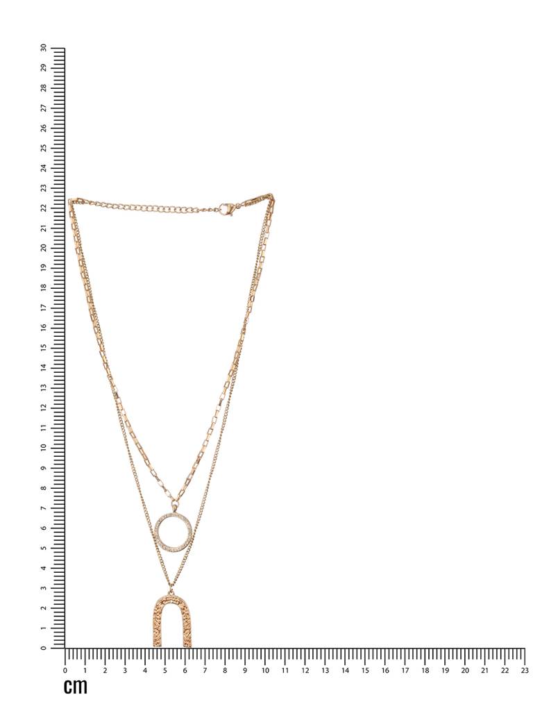 Gold-Plated Layered Necklace : WJ-JS24-NL0081