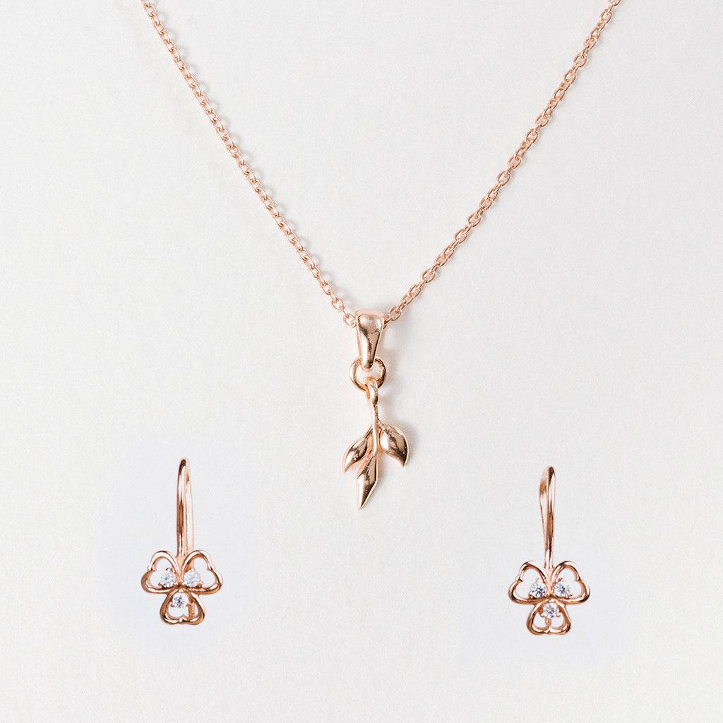 Floral Foliage Jewellery Set