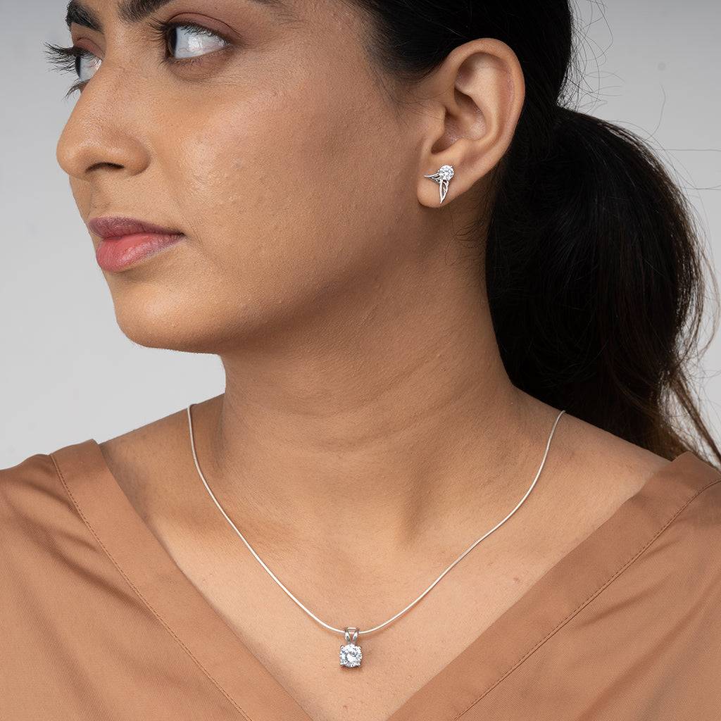 Minimalistic Solitaire Jewellery Set