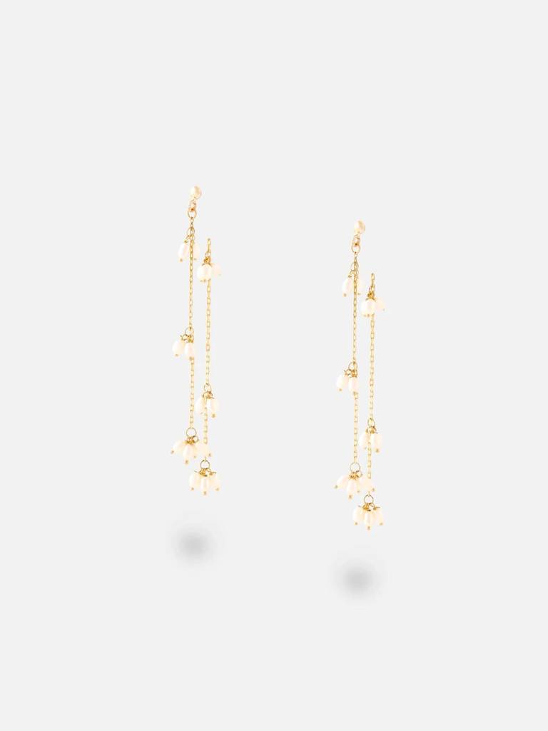 Stac Scattered Pearl Chain Earrings