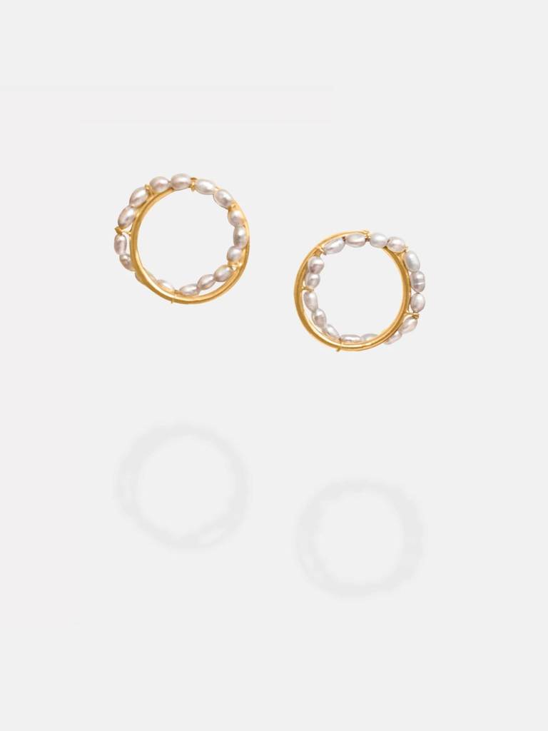 Stac Intertwined Pearl Earrings