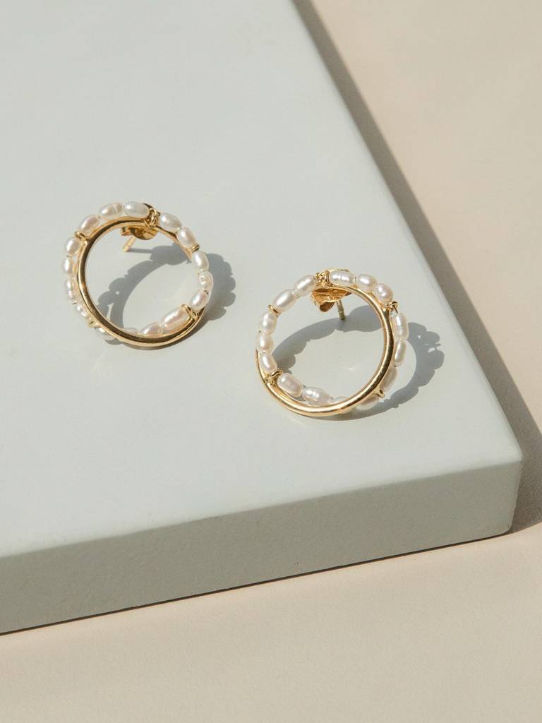 Stac Intertwined Pearl Earrings
