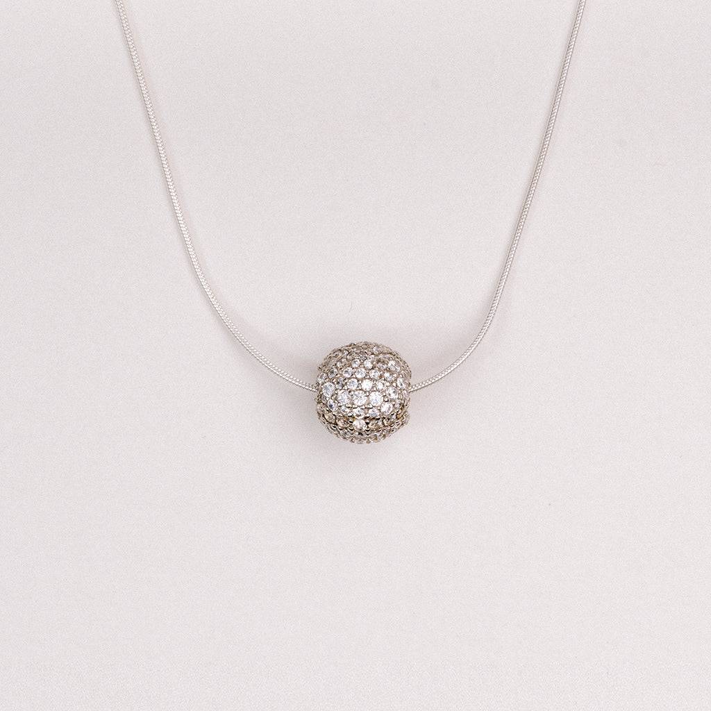 Sparkling Ball Pendant With Chain