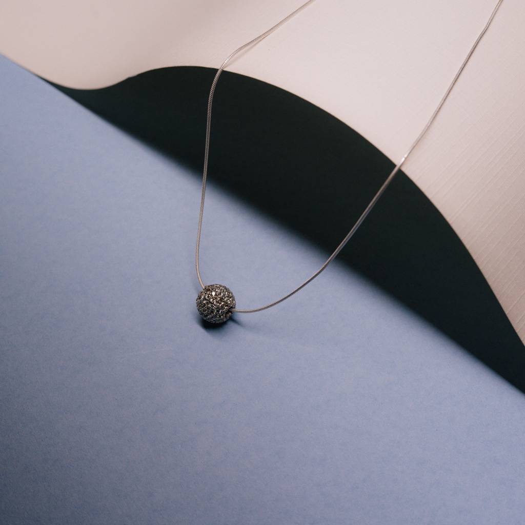 Sparkling Ball Pendant With Chain