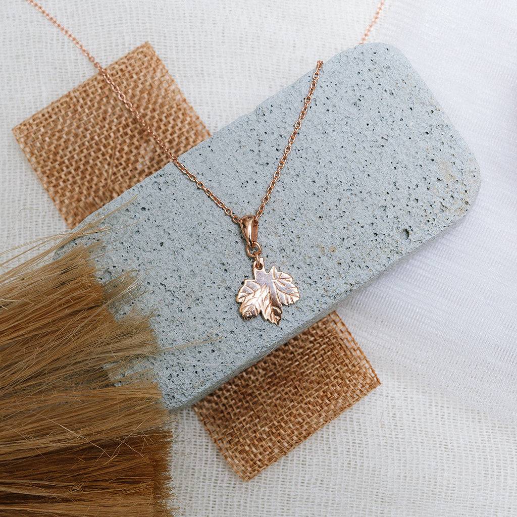Spring Leaf Whispers Pendant With Chain