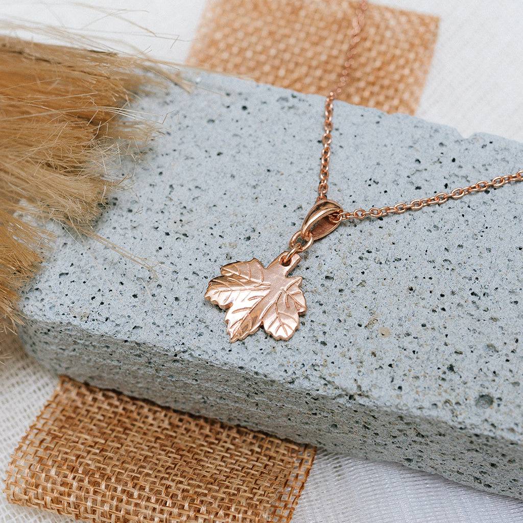 Spring Leaf Whispers Pendant With Chain