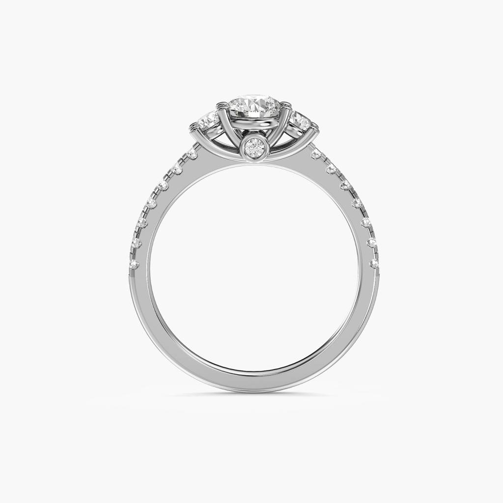 Lab-Grown Diamond Three-Stone Engagement Ring : AIENR-087