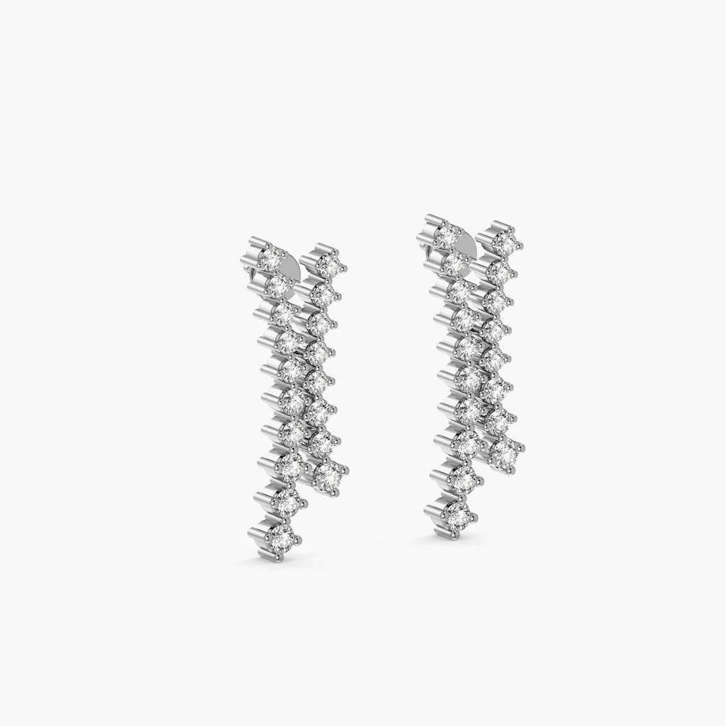 Twin Cascade Lab-Grown Diamond Earrings : AIER-625