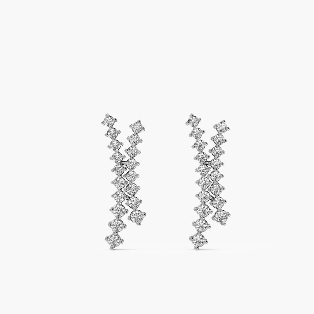 Twin Cascade Lab-Grown Diamond Earrings : AIER-625