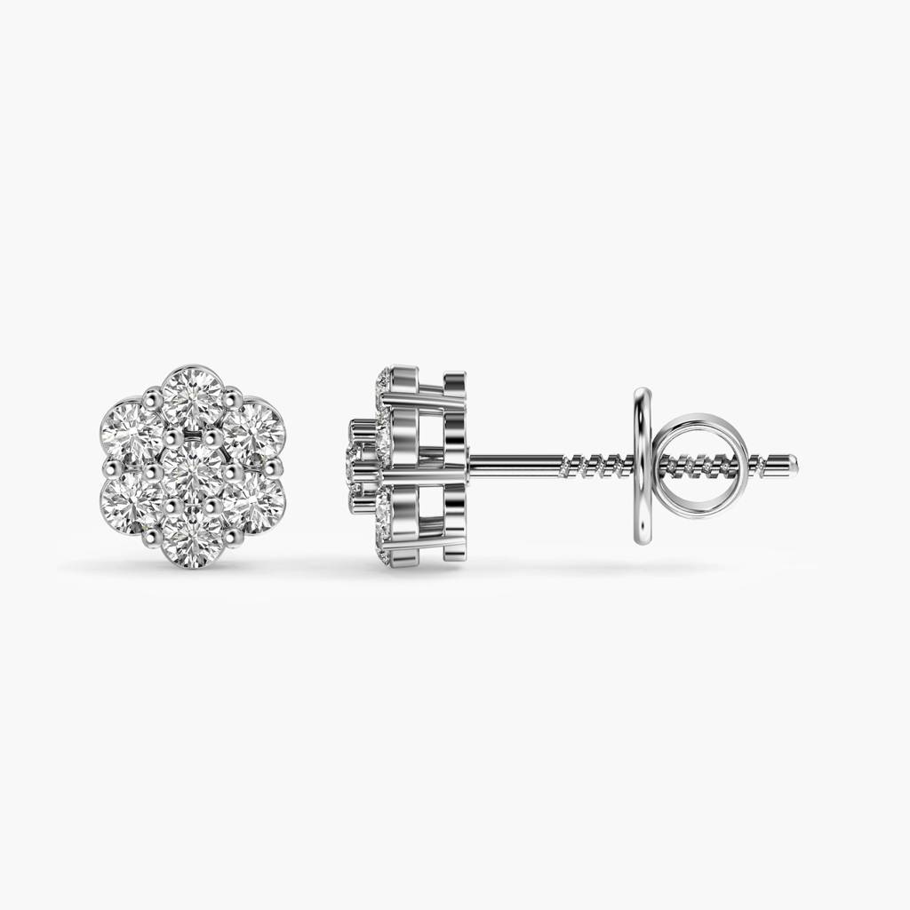 Bloom Cluster Lab-Grown Diamond Studs : AIER-720
