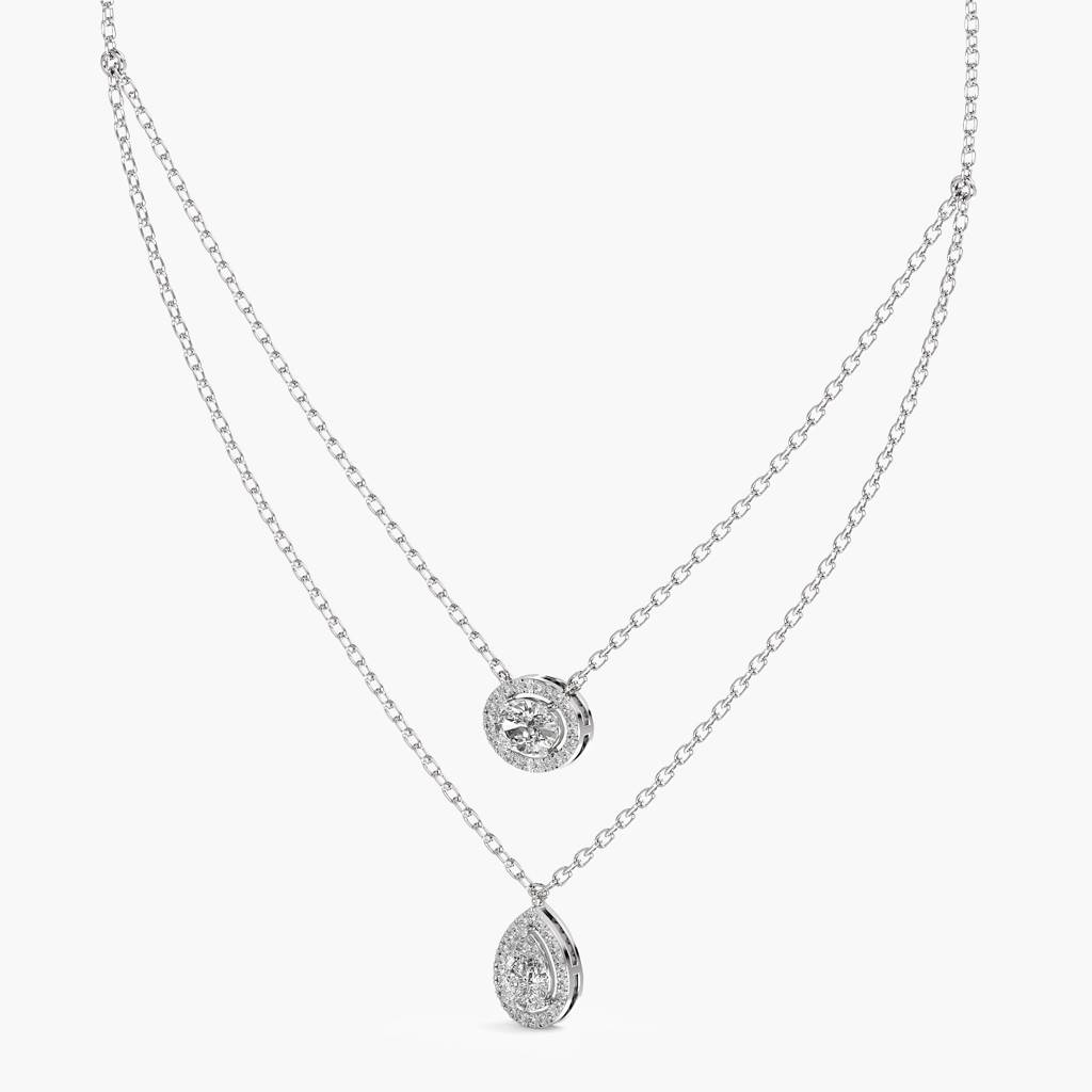 Double Layered Pendant Necklace (With Chain) : AIPO-165