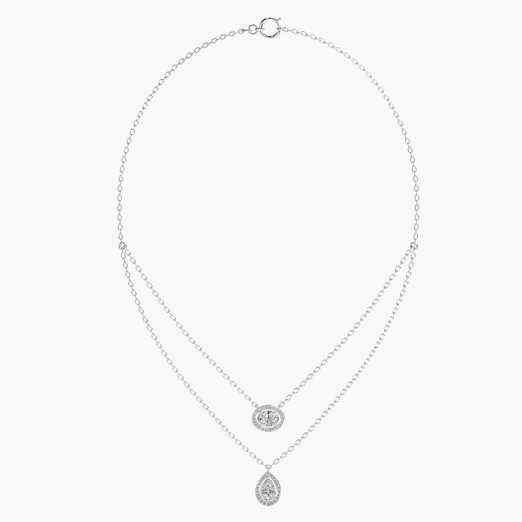 Double Layered Pendant Necklace (With Chain) : AIPO-165