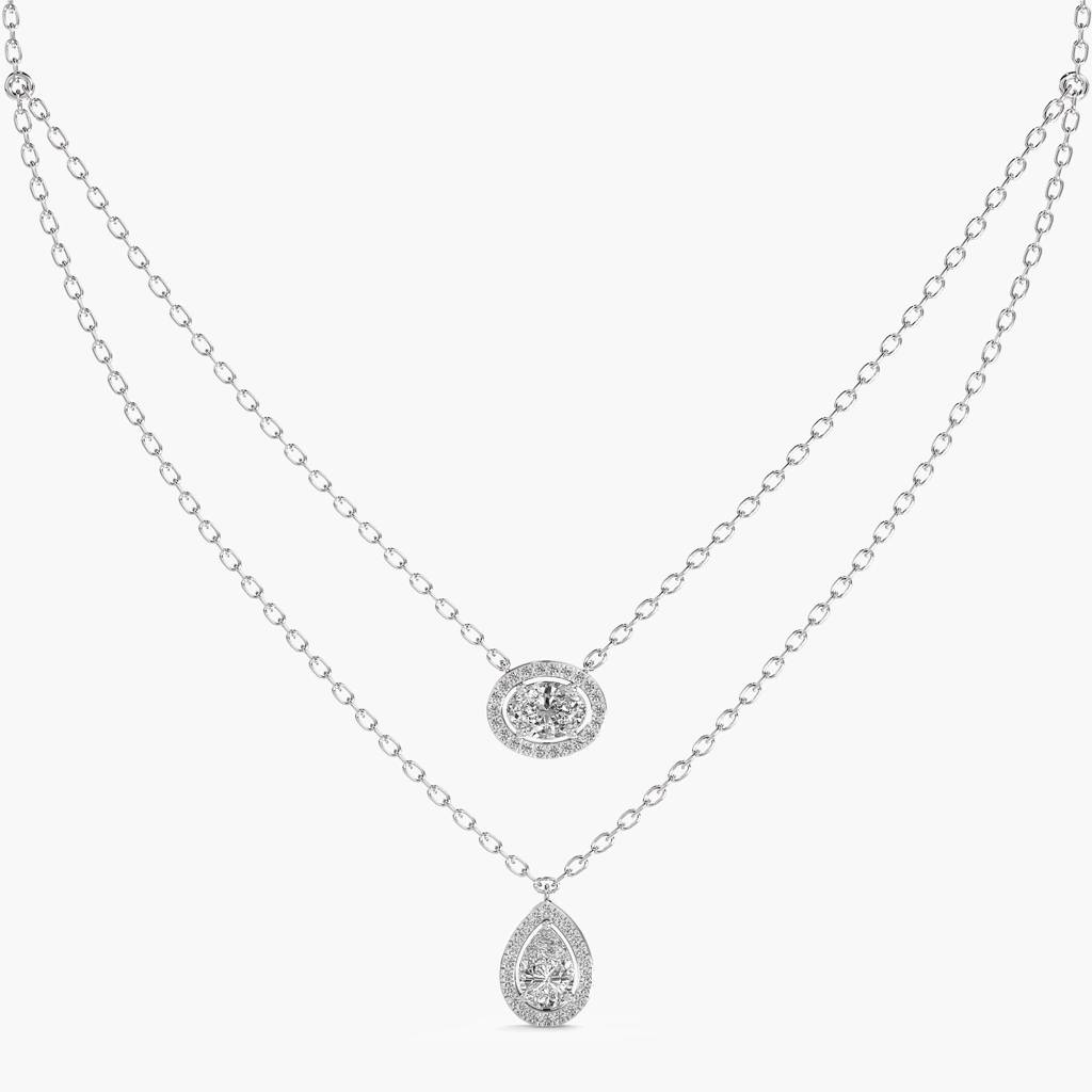 Double Layered Pendant Necklace (With Chain) : AIPO-165