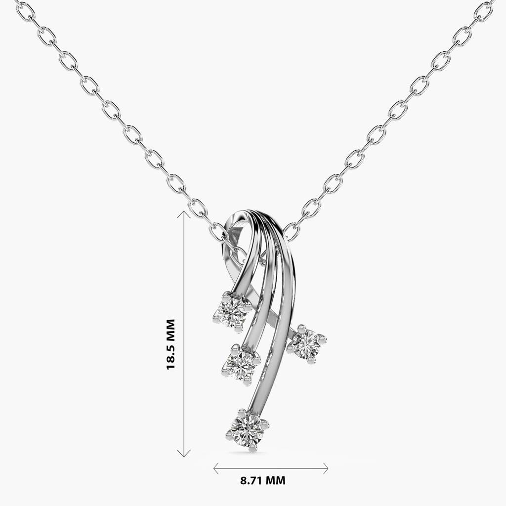 Stellar Flow Lab-Grown Diamond Pendant (With Chain) : AIPO-249