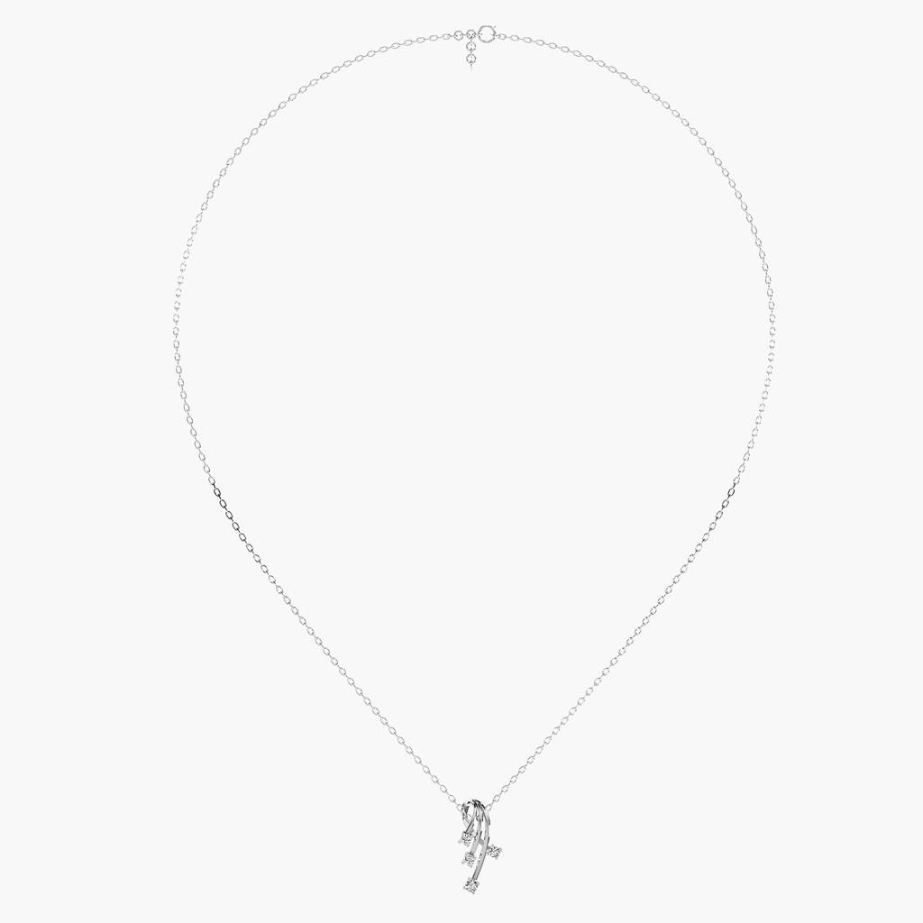 Stellar Flow Lab-Grown Diamond Pendant (With Chain) : AIPO-249