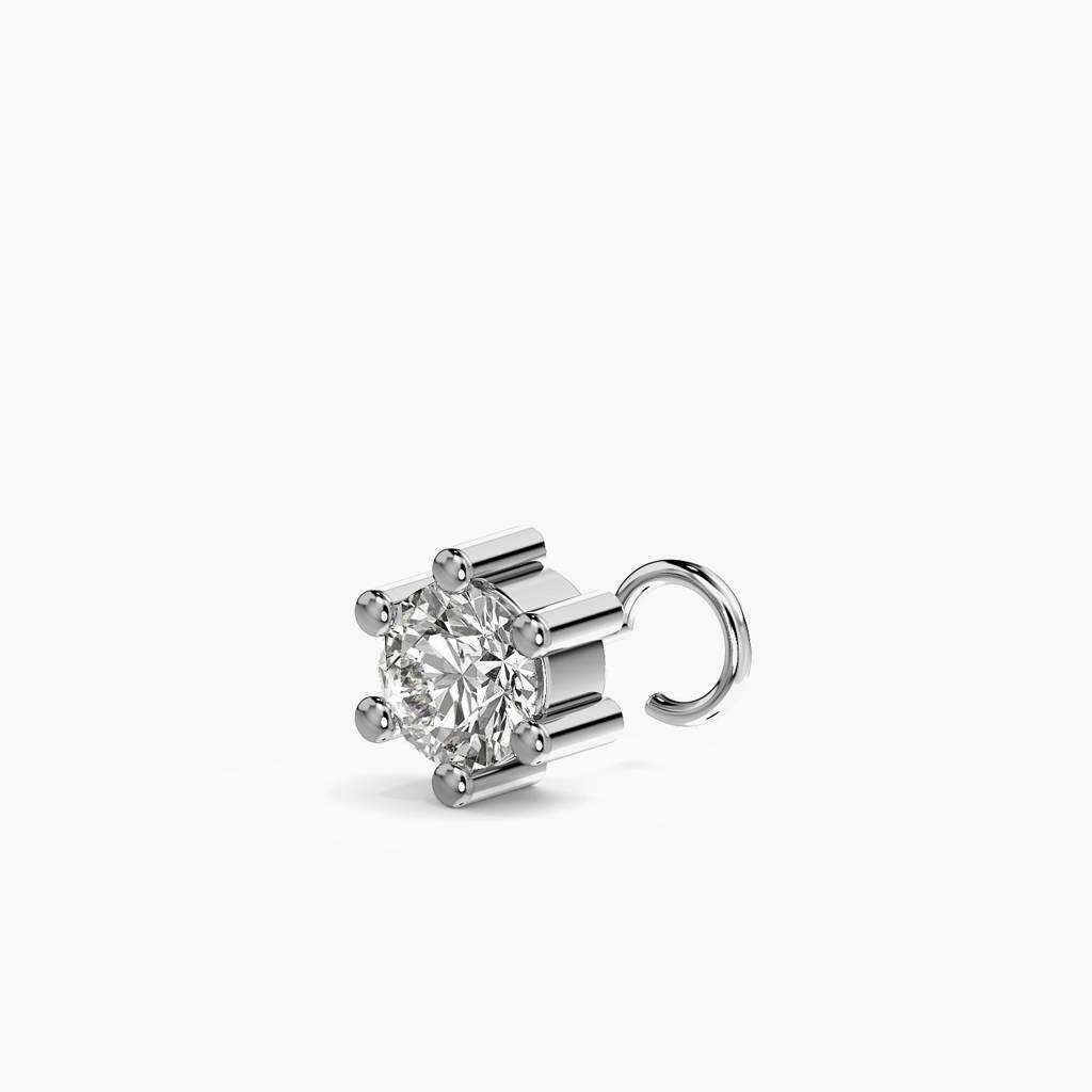 Classic Solitaire Lab-Grown Diamond Nosepin : NOSEPIN-6