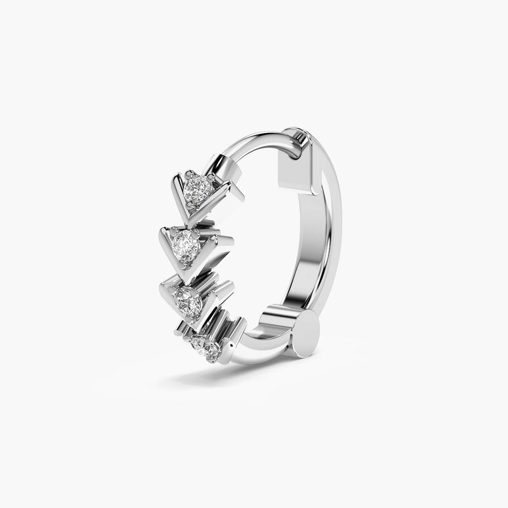 Chevron Lab-Grown Diamond Nosepin : NOSEPIN-9