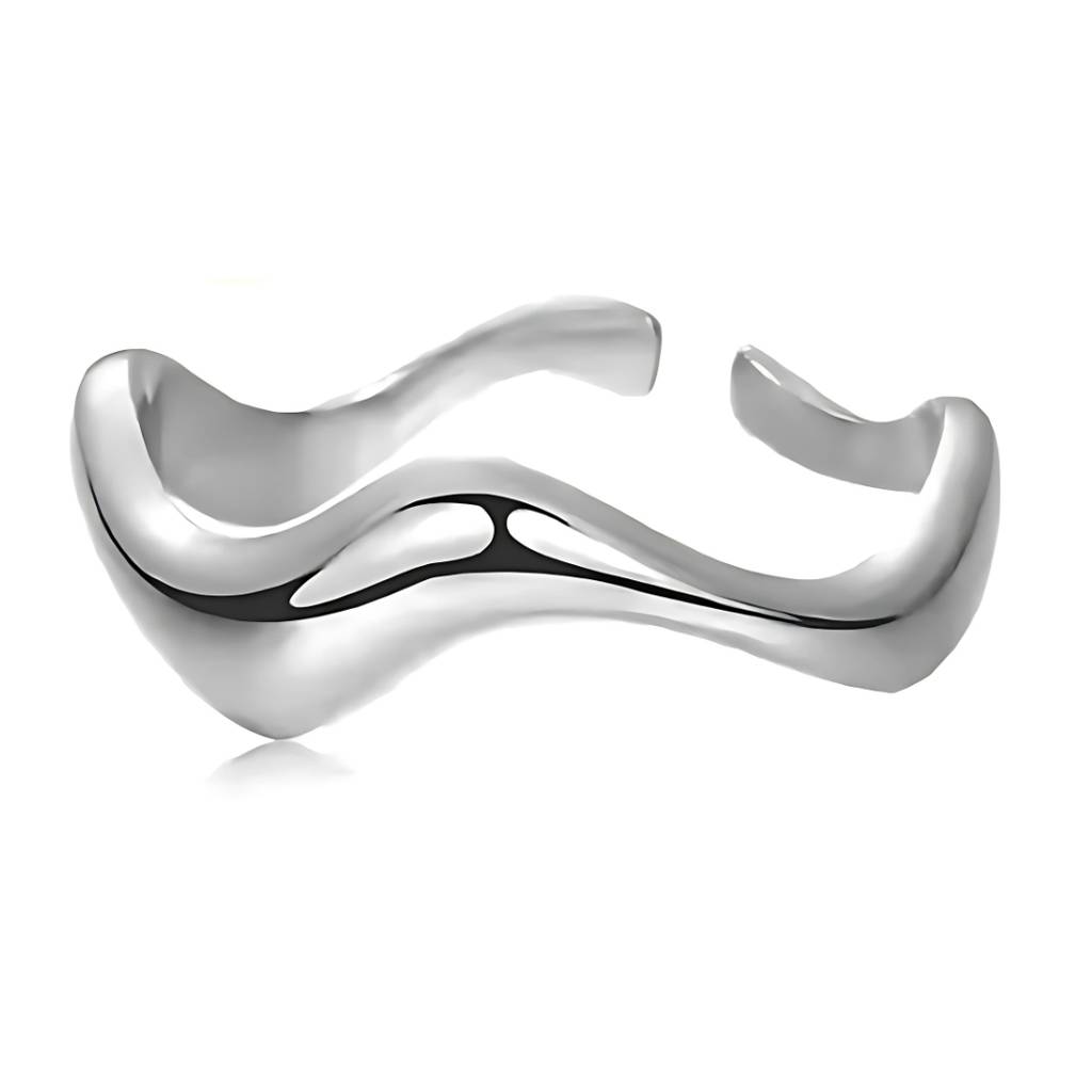 Brd Jewelry 925 Sterling Silver Wave Band Ring I Adjustable Silver Band Ring : BRDYK0018