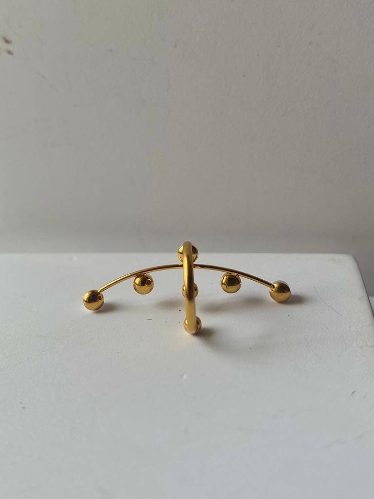 18Kt Gold Plated Waterproof Earcuff, Leo : INLEO-PEARLS