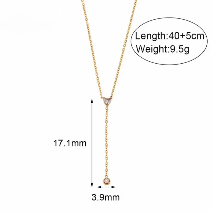 Heart- Shaped Cocktail Gown Necklace : NCK020