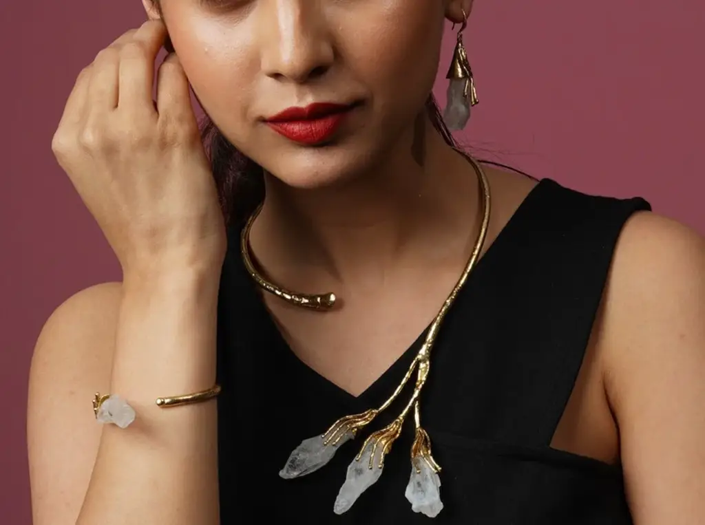 Snowy Crystal Jewelry Set : SHNE4974