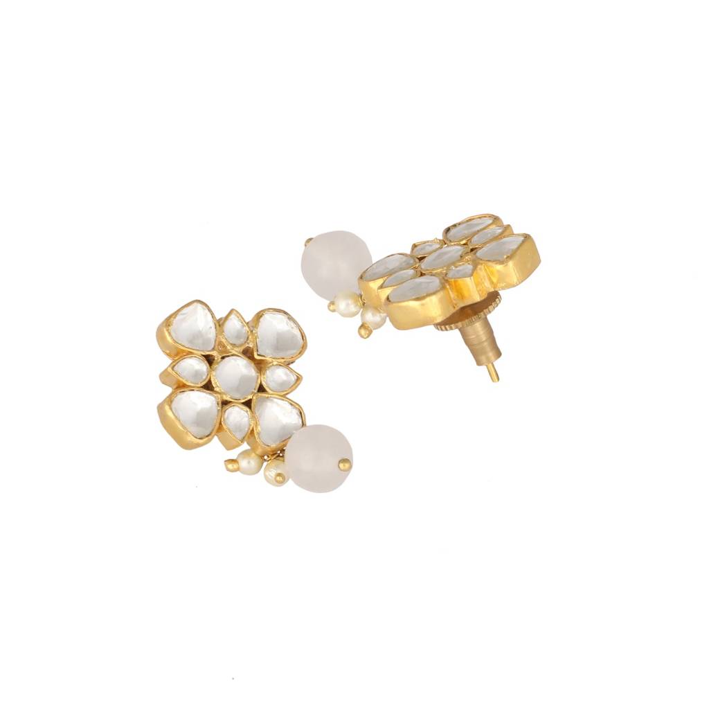 22K Gold Plated Kundan Paradise Studs : YI24A0434E