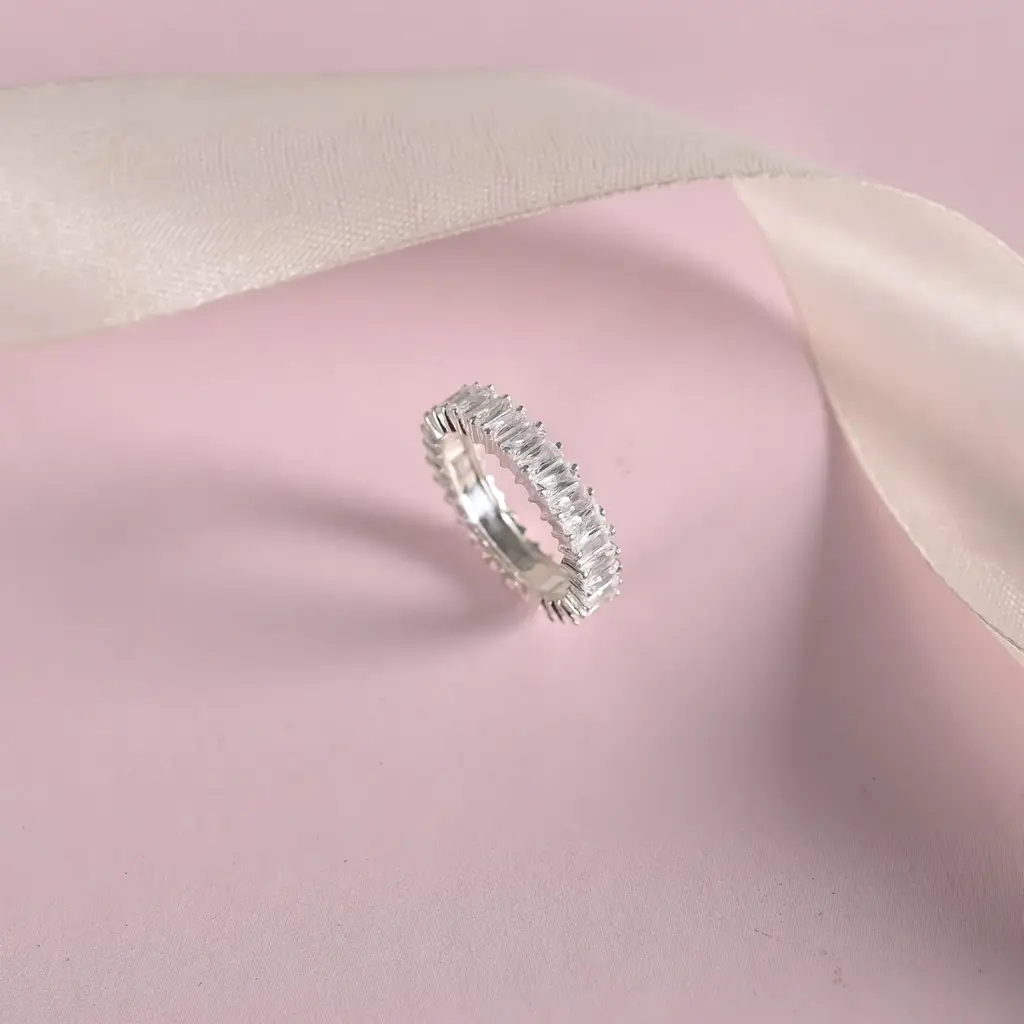 White Baguette Ring