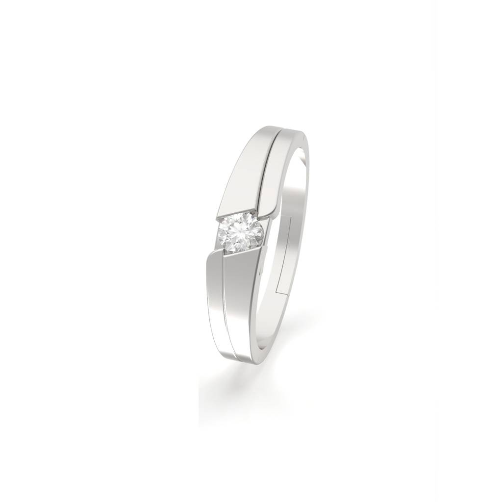 Silver Classic Solitaire Women'S Ring : ZLCPLR-1002-WW